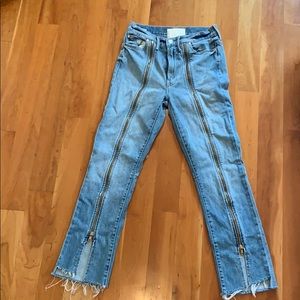 Mother superior zip jeans